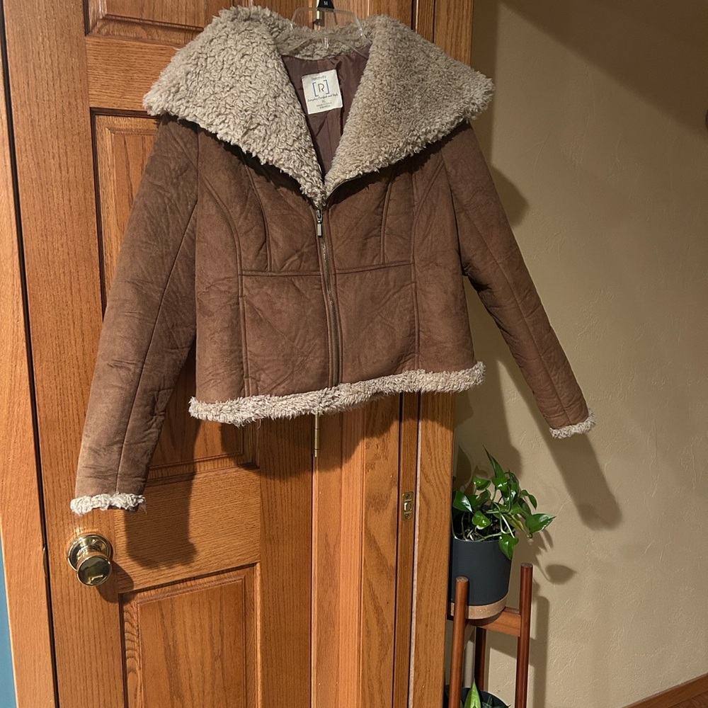 Relativity Vegan Suede/Sherpa Brown Jacket - XL